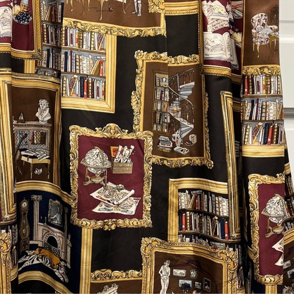 J.Crew Collection Library Book Themed Printed Silk Mini Skirt 0 - Picture 6 of 13